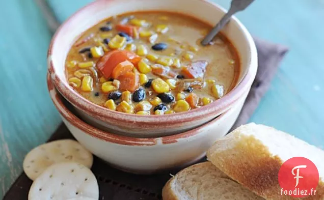 Recette De Soupe De Maïs Rôti Et De Haricots Noirs (adaptée De Tabasco.com )