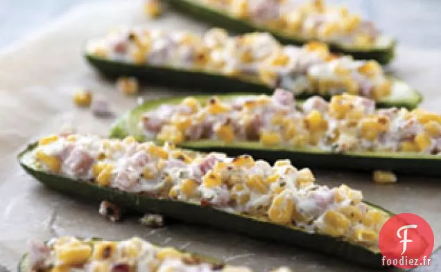 Courgettes Farcies au Maïs Sucré
