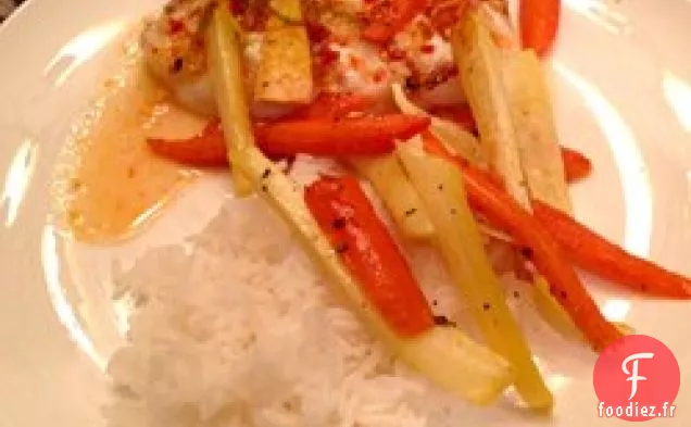 Bar Grillé avec Vinaigrette Chili-Lime