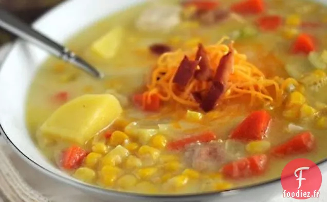 Chaudrée De Maïs Et De Légumes Au Poulet (adaptée Et Inspirée De