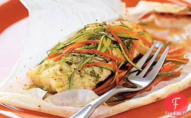 Poulet cuit au four parchemin avec Roquette, Sauge et romarin
