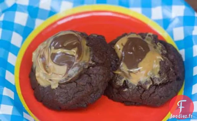 Biscuits à la Lave au Chocolat Et aux Noisettes Et au Beurre d'Arachide