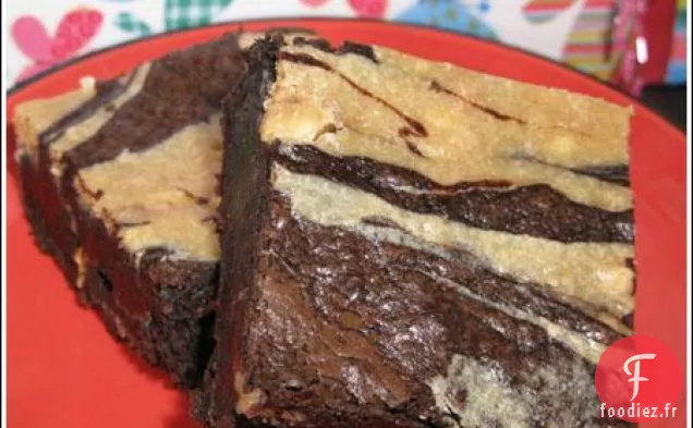 Brownies Marbrés au Gâteau au Fromage au Beurre d'Arachide Et au Chocolat