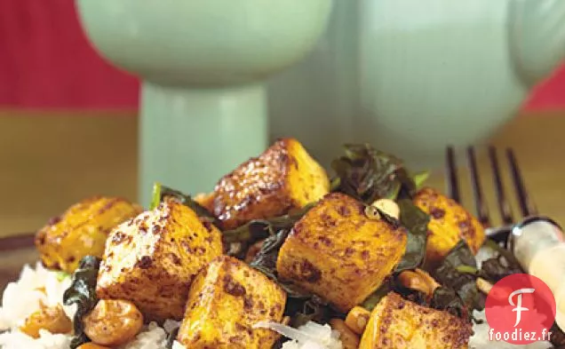 Tofu Poêlé au Riz à la noix de coco