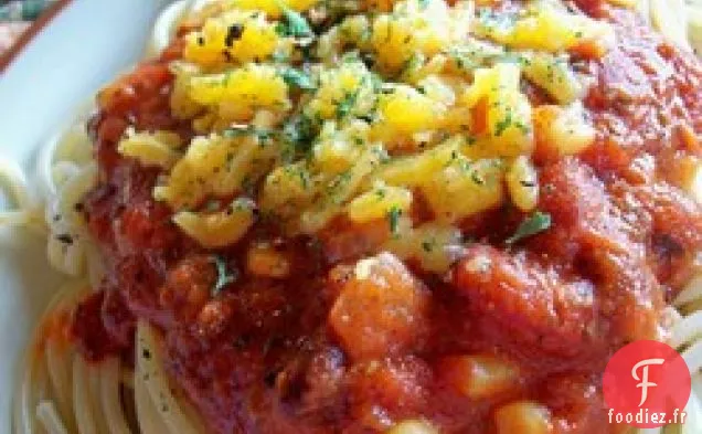 Spaghetti avec un coup de pied