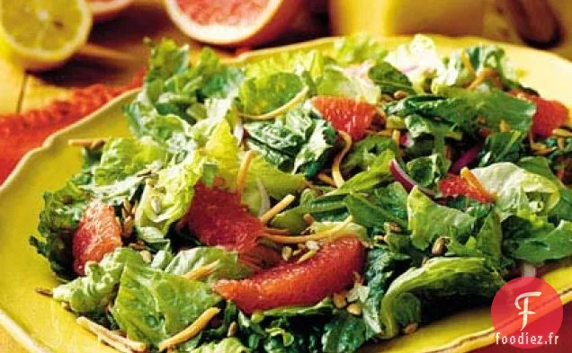 Salade de Vinaigrette au Pamplemousse Rouge et Citron