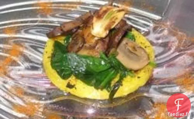 Polenta de Paula avec Garniture aux Champignons