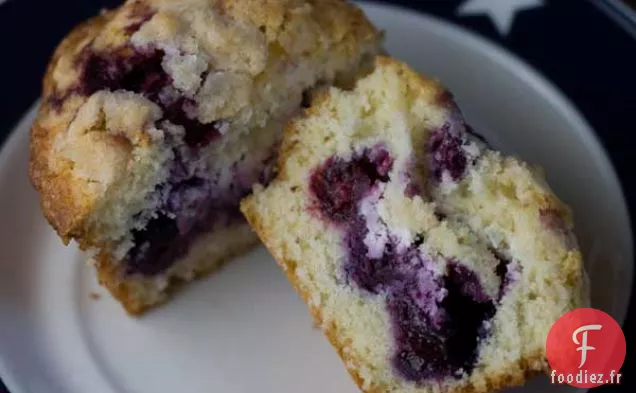 Muffins Danois au Fromage à la Crème aux Myrtilles