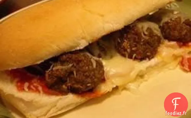 Sandwich aux Boulettes de viande au Micro-ondes en dix Minutes