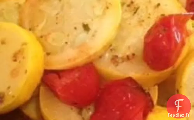 Courge d'Été Rôtie à l'Ail