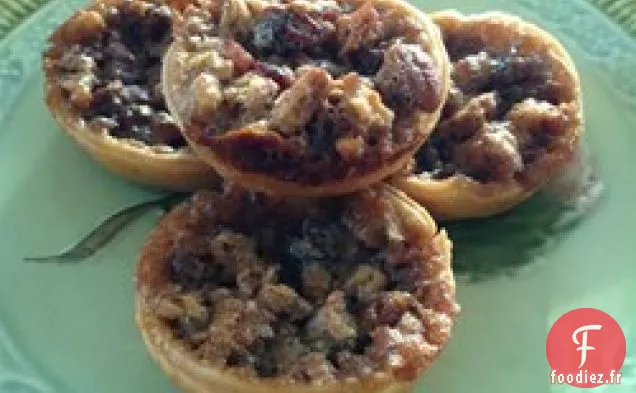 Tartes au Beurre de Noix de Pécan Et de Canneberge