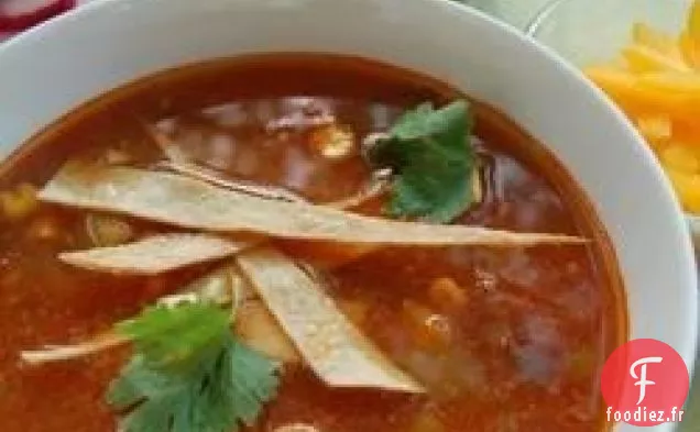 Soupe Tortilla de Poulet Mijoteuse Plus Saine