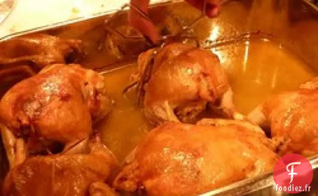 Poules de Cornouailles Rôties aux Herbes