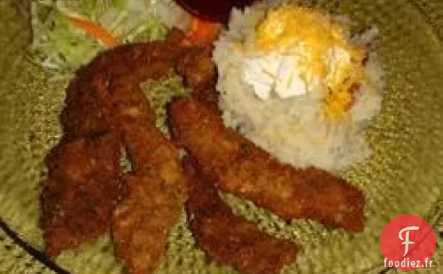 Steak de Poulet Frit À la Cubaine