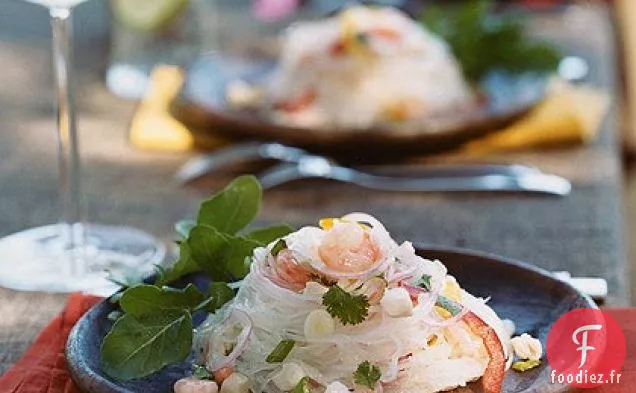 Salade de Nouilles en Verre aux Crevettes