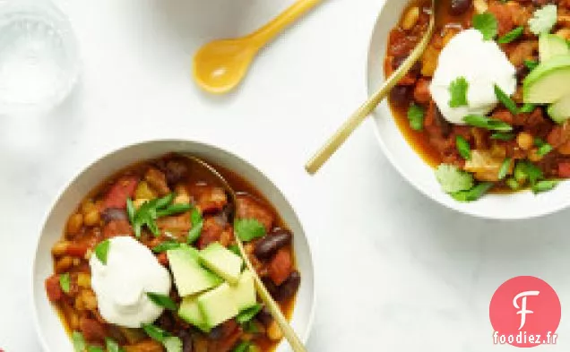 Mon Chili Végétalien Préféré avec de la Crème Sure Maison