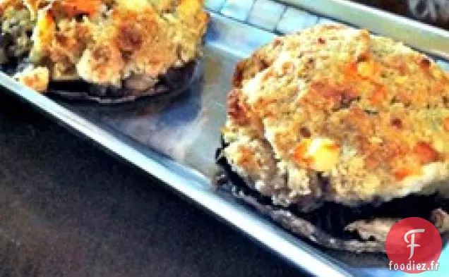 Casquettes de Champignons Portobello Farcies