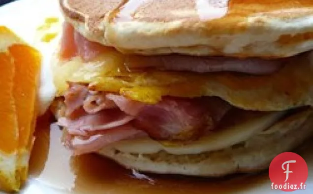 Sandwich au Petit Déjeuner aux Crêpes