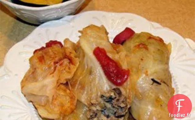 Rouleaux de Chou Farcis à l'Agneau et au Riz