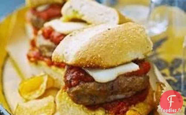 Hamburgers Italiens Sur Toast À L'Ail