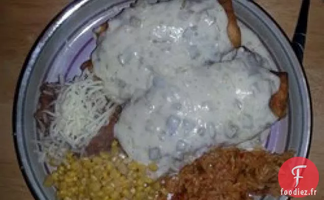 Chimichangas de Poulet à la Sauce à la Crème Sure