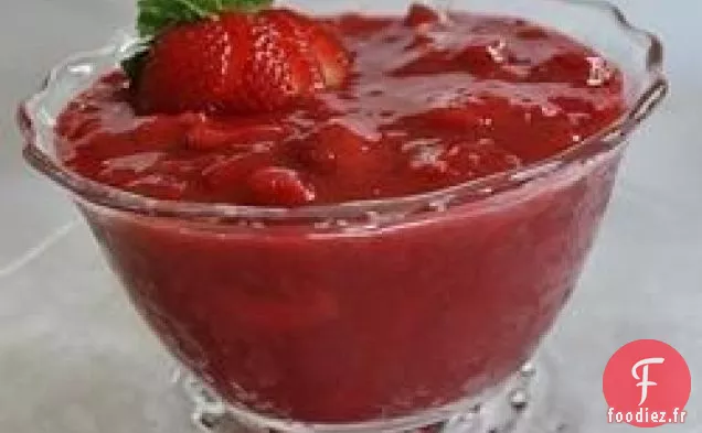 Sauce à la Fraise Et à la Rhubarbe