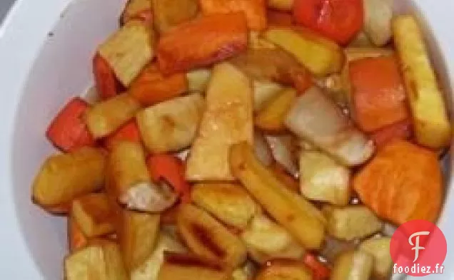 Légumes-Racines Rôtis Au Jus De Pomme