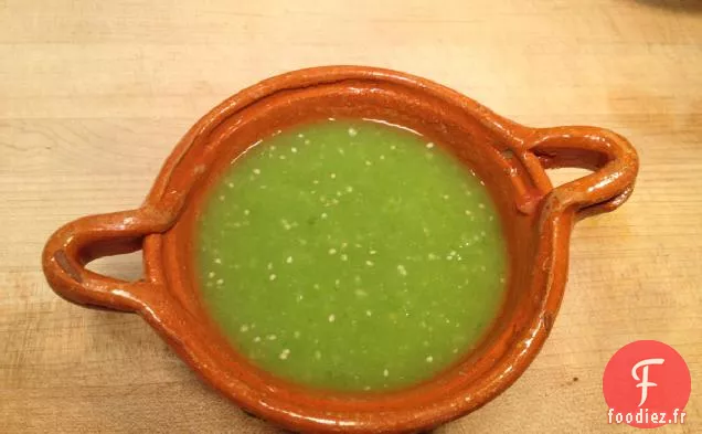 Recette de Crudas Salsa Verde
