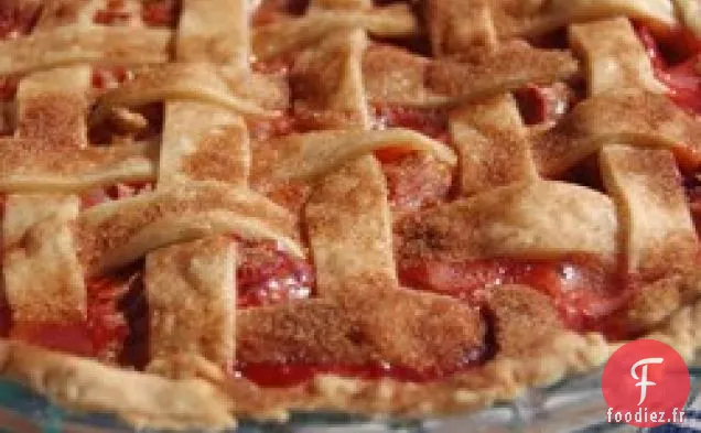 Tarte à la Fraise Et à la Rhubarbe d'Été