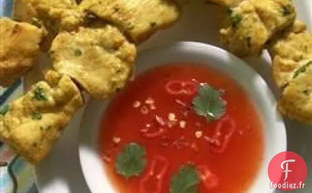 Poulet Grillé Thaïlandais avec Trempette au Chili Sucrée