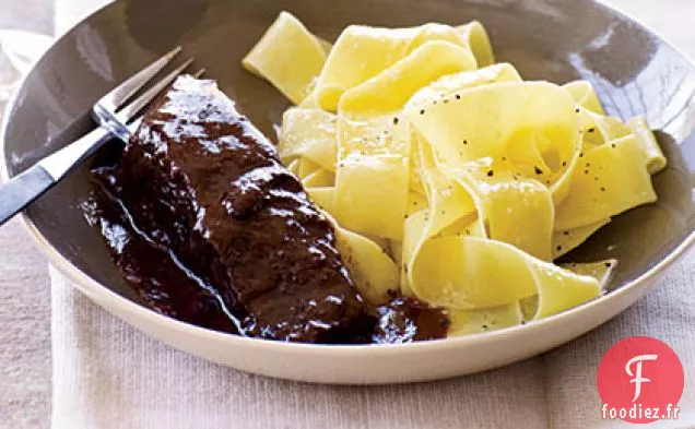 Côtes Levées Faciles Braisées au Vin Rouge