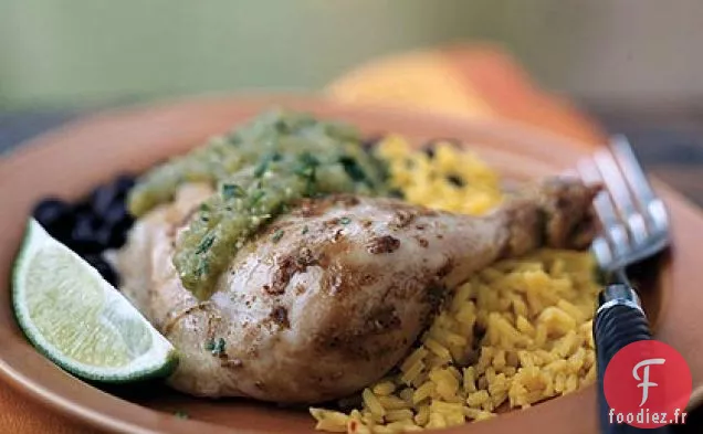 Poulet Rôti Chipotle-Lime à la Sauce Tomatillo
