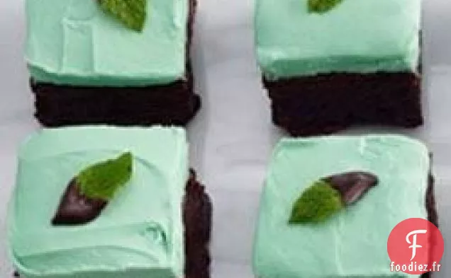 Barres de Brownie Au Chocolat à la Menthe