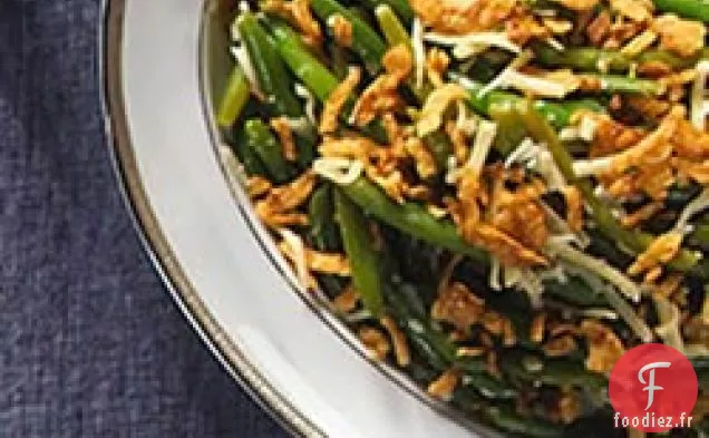Casserole de Cheddar aux Haricots Verts