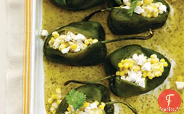 Piments Poblano farcis au maïs
