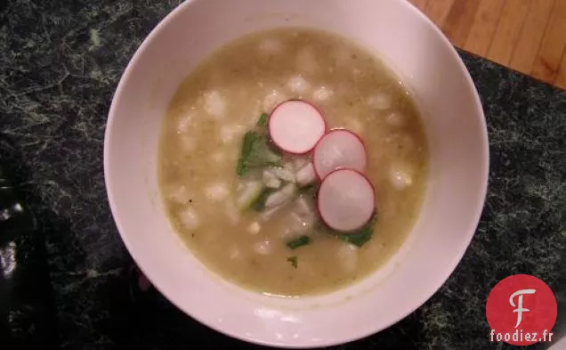 Dîner Ce soir: Pozole Verde Sans Viande (Soupe hominy)