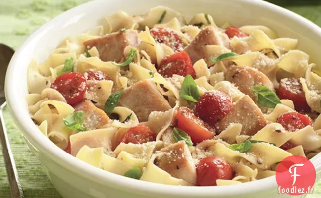 Mélange de Pâtes Italiennes au Poulet et à la Tomate