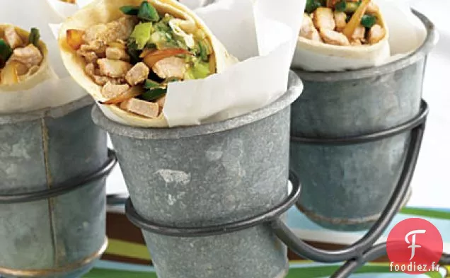Wraps de Porc avec Salsa Tomatillo Fraîche