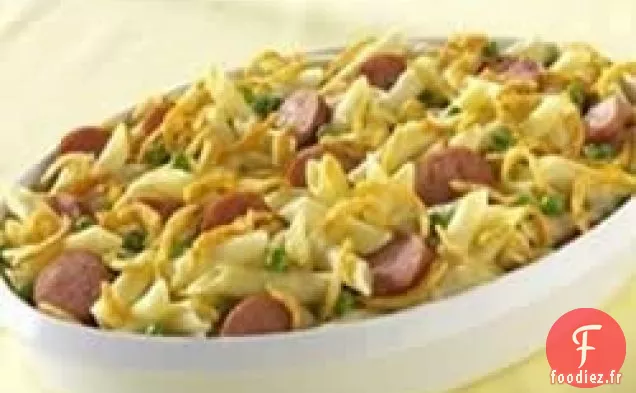 Penne au Four et Saucisse Fumée