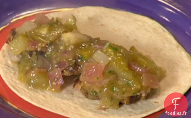 Tacos Mous de Porc Épicé en Tranches Mexicaines avec Frites au four du Texas