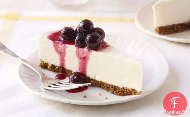 Gâteau au fromage au Citron congelé avec Filet de Myrtille