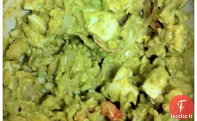 Purée d'avocat, d'Œuf et de Crabe