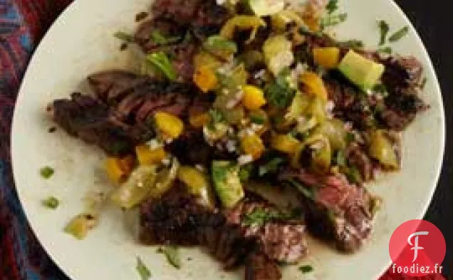 Margarita - Jupe De Bifteck Marinée Avec Salsa De Tomatillos Grillées