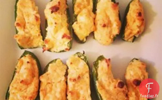 Quatre Jalapenos Farcis au Fromage