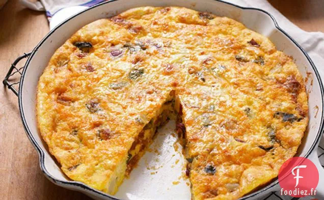 Omelette de Pommes de Terre, Poblano et Chorizo