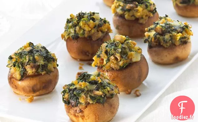 Champignons Farcis Aux Épinards