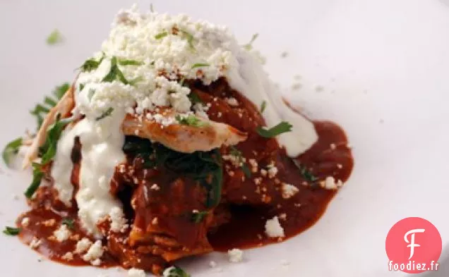 Chilaquiles - Casserole De Tortilla Aux Épinards Et Courgettes