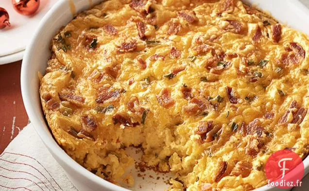 Pouding au Maïs au Bacon et au Cheddar