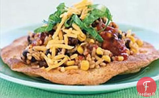 Tostada de Haricots Noirs et de Riz