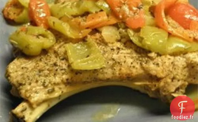 Côtelettes de Porc Acidulées aux Légumes